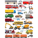 Ambiance - sticker 30 stickers voitures, camions, avions . . .