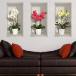 Ambiance - sticker stickers 3d fleurs orchid�es printani�res