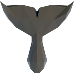Ambiance - sticker sticker 3d origami queue de baleine noir