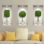 Ambiance - sticker stickers 3d plantes buis boule sur long pied