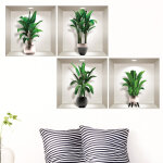 Ambiance - sticker stickers 3d plantes feuilles de palmiers exotiques
