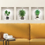 Ambiance - sticker stickers 3d plantes vertes d'int�rieur