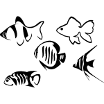 Ambiance - sticker sticker 5 poissons