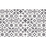 Ambiance - sticker 60 stickers carrelages azulejos rosaces nuance de gris