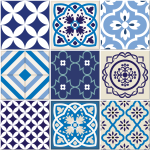 Ambiance - sticker 9 stickers carrelages azulejos sandro
