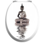 Ambiance - sticker sticker abattant toilette bouddha sur l?eau