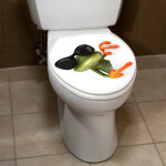 Ambiance - sticker sticker abattant toilette grenouille relax