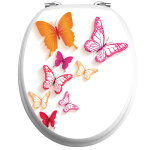 Ambiance - sticker sticker abattant toilette avec les papillons color�
