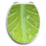 Ambiance - sticker sticker abattant wc feuille verte