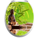 Ambiance - sticker sticker abattant wc ambiance zen avec bouddha