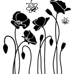 Ambiance - sticker sticker les abeilles et fleurs de champs