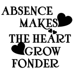 Ambiance - sticker sticker absence makes the heart grow fonder