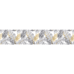 Ambiance - sticker adh�sif d�co vitre - d�poli privatif - 200x40cm - feuilles de palmier noir et or