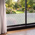 Ambiance - sticker adh�sif d�co vitre d�poli privatif motif g�om�trique rectangle