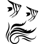 Ambiance - sticker sticker algues et poissons 1