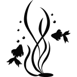 Ambiance - sticker sticker algues et poissons 2