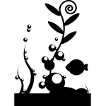 Ambiance - sticker stickers algues et poissons