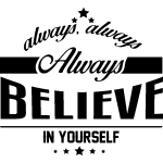 Ambiance - sticker sticker always believe in yourself