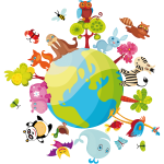Ambiance - sticker stickers amis animaux autour du monde