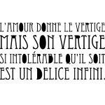 Ambiance - sticker sticker l'amour est un d�lice infini