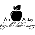 Ambiance - sticker sticker an apple a day keeps the doctor away