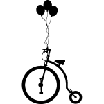 Ambiance - sticker sticker ancien v�lo avec des ballon