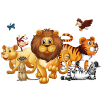 Ambiance - sticker stickers animaux d'afrique en promenade
