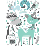 Ambiance - sticker stickers animaux amis des indiens