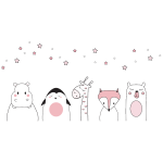 Ambiance - sticker stickers animaux amis de la nuit
