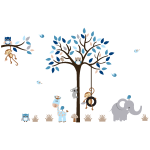 Ambiance - sticker stickers animaux attendrissants dans la jungle
