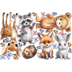 Ambiance - sticker stickers animaux b�b�s de la for�t mignons