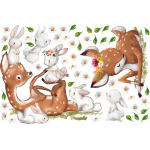 Ambiance - sticker stickers animaux biches et lapins