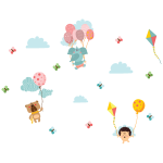 Ambiance - sticker stickers animaux et les cerfs - volants magiques