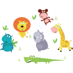 Ambiance - sticker stickers animaux curieux