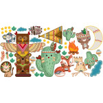 Ambiance - sticker sticker animaux indiens