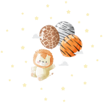 Ambiance - sticker stickers animaux lion dans les �toiles