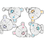 Ambiance - sticker stickers animaux oursons qui se cachent