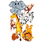 Ambiance - sticker sticker les animaux rigolos
