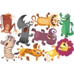 Ambiance - sticker stickers animaux du safari rigolos