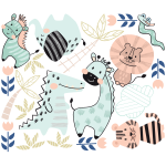 Ambiance - sticker stickers animaux scandinaves du zoo