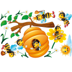 Ambiance - sticker stickers animaux univers des abeilles