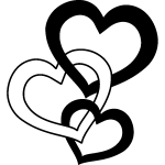Ambiance - sticker sticker anneaux de coeurs
