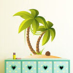 Ambiance - sticker sticker arbre 2 palmiers