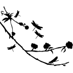 Ambiance - sticker sticker arbre branche et libellule