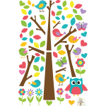 Ambiance - sticker stickers arbre magique et les oiseaux