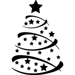 Ambiance - sticker sticker arbre de no�l avec des �toiles