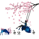 Ambiance - sticker stickers arbre papillons et balan�oire