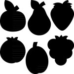 Ambiance - sticker sticker ardoise lot de 6 mini - fruits
