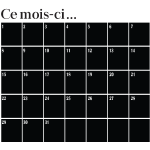 Ambiance - sticker sticker ardoise calendrier mensuel