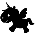 Ambiance - sticker sticker ardoise licorne b�b� + 4 craies liquides